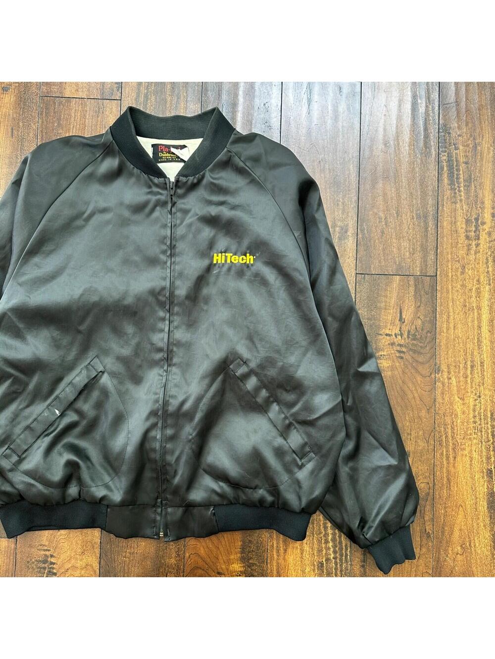 Vintage Pla-Jac By Dunbrooke Jacket 2XL Made in USA Black Snap HiTech